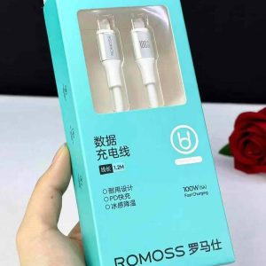 کابل دو سر  Type-C روموس Romoss 100w طول1.2 متر توان 100 وات
